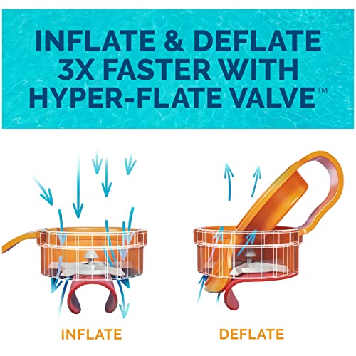 SwimWays Spring Float SunCatcher Pool Lounge Chair with Hyper-Flate Valve, Aqua