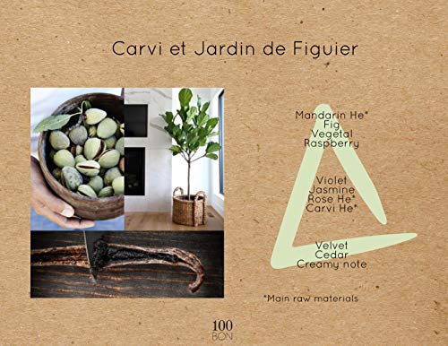 100BON Carvi and Jardin De Figuer – Caraway and Fig Spicy Fragrance for Women and Men – Energizing Organic Fragrance with a Sensual Fruity and Floral Fragrance - 100% Concentrate Fragrance Spray, 1.7 Fl Oz