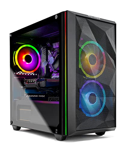 Skytech Chronos Mini Gaming PC Desktop – Intel Core-i5 10400F 2.9GHz, GTX 1660 Ti, 500GB SSD, 16G DDR4 3000, AC Wi-Fi, Windows 10 Home 64-bit