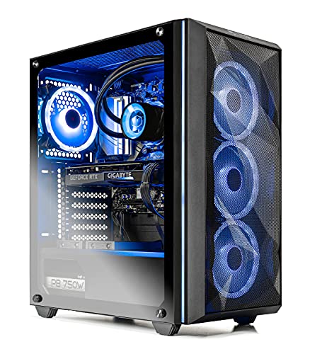 Skytech Chronos Gaming PC Desktop - AMD Ryzen 7 3700X 3.6GHz, RTX 3080 10GB GDDR6X, 16GB DDR4 3200, 1TB SSD, 750W Gold PSU, 240MM AIO, AC WiFi, Windows 10 Home 64-bit, Black