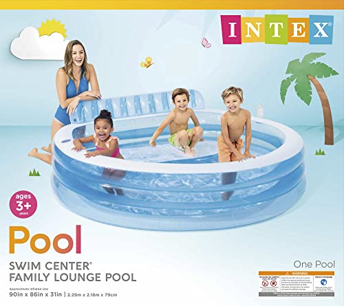 Intex Swim Center™ Inflatable Family Lounge Pool, 90' X 86' X 31', for Ages 3+