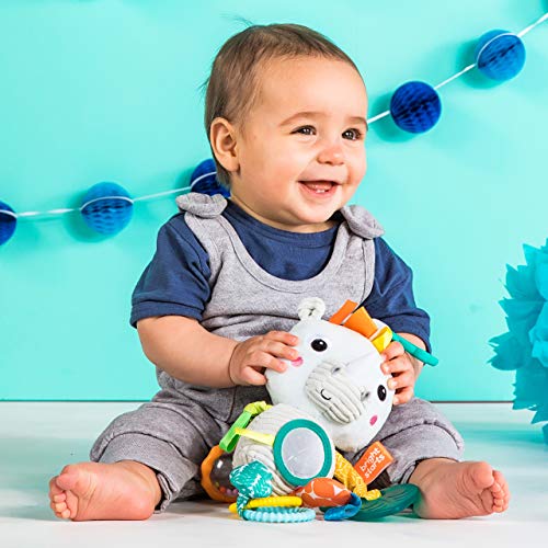 Bright Starts Playful Pals Activity Take-Along Toy, Rhino, Newborn +