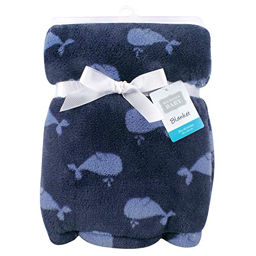 Hudson Baby Unisex Baby Super Plush Blanket, Whale, One Size