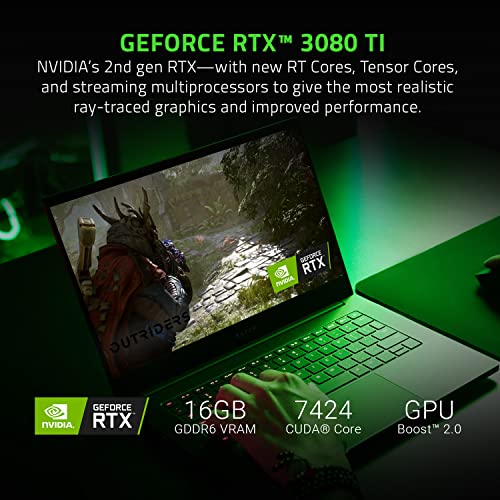 Razer Blade 14 Gaming Laptop: AMD Ryzen 9 6900HX CPU - NVIDIA GeForce RTX 3070 Ti - 14' QHD 165Hz - 16GB DDR5 RAM - 1TB PCIe SSD - Windows 11 - Ultra-Thin - CNC Aluminum - Chroma RGB