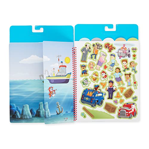 Melissa and Doug PAW Patrol Restickable Stickers Flip-Flap Pad 3-Pack – Classic Missions, Adventure Bay, Ultimate Rescue - PAW Patrol Toys, Reusable Sticker Books For Kids Ages 3+