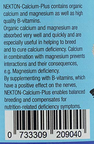Nekton Calcium Plus - Calcium with Magnesium and Vitamins, White, 140g/5 oz