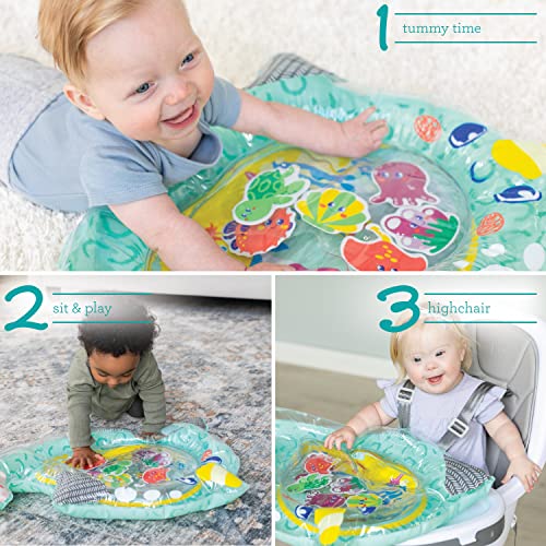 Infantino Wee Wild Ones Pat and Play Water Mat - Narwhal Themed Water mat for Infants and Older Babies, for Tummy time and Sensory Play