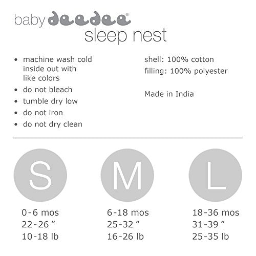 Baby Deedee Sleep Nest Sleeping Sack, Warm Baby Sleeping Bag fits Newborns and Infants,Large (18-36 Months)