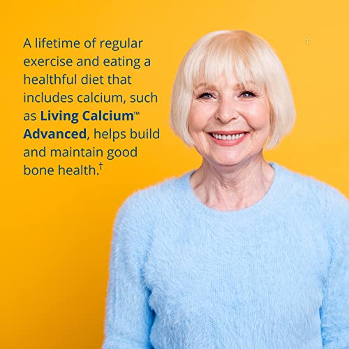 Garden of Life Calcium Supplement - Living Calcium Advanced Formula, 1,000mg Whole Food Plant Calcium Plus Vitamins D3, K1 and Magnesium for Absorption, 120 Vegetarian Caplets