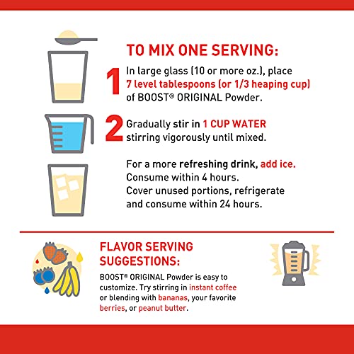 BOOST Original Balanced Nutritional Powder Drink Mix with 10g Protein and 25 Vitamins and Minerals, Very Vanilla, 14.6 Ounce