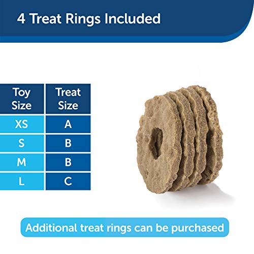 PetSafe Busy Buddy Nobbly Nubbly Treat Holding Dog Toy – Strong Chewers – Challenging - Treat Rings Included - Medium