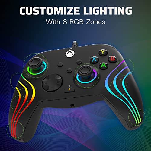 PDP Afterglow Wave LED Controller for Xbox Series X|S, Xbox One, Windows 10/11