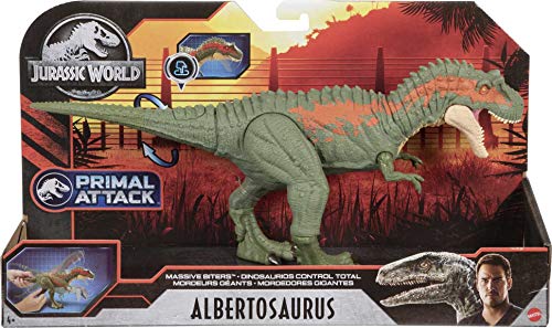 Jurassic World Toys Camp Cretaceous Massive Biters Albertosaurus Dinosaur Action Figure, Toy Gift with Strike and Chomping Motion