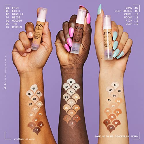 NYX PROFESSIONAL MAKEUP Bare With Me Concealer Serum, Up To 24Hr Hydration - Medium
