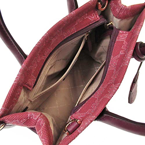 Michael Kors Mirella Small Top Zip Crossbody Bag Dark Powder Blush Pink MK (Canvas Mulberry Gold)