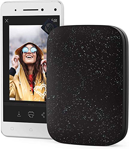 HP Sprocket Portable 2x3' Instant Color Photo Printer (Noir) Print Pictures on Zink Sticky-Backed Paper from your iOS and Android Device.