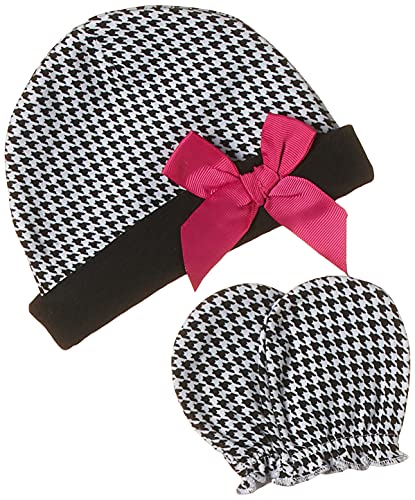 Hudson Baby Unisex Baby Cotton Cap and Scratch Mitten Set Scottie Dog, 0-6 Months