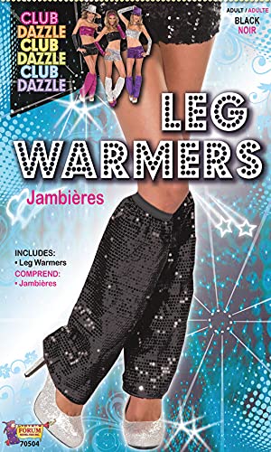 Forum Women's Sequin Leg Warmers, Black, One Size