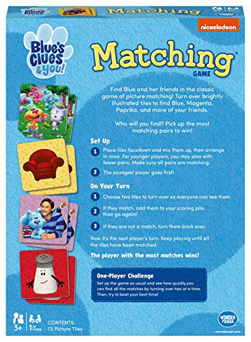 Wonder Forge Viacom Blue's Clues Matching Game for Girls and Boys Ages 3 and Up - A Fun and Fast Memory Game
