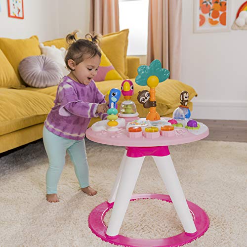 Bright Starts Around We Go 2-in-1 Walk-Around Baby Activity Center and Table, Tropic Coral, Ages 6 Months+