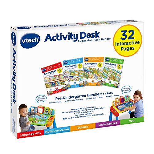 VTech Activity Desk 4-in-1 Pre-Kindergarten Expansion Pack Bundle for Age 2-4