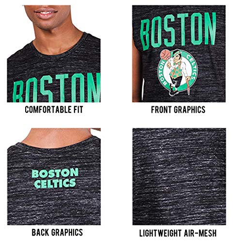 Ultra Game NBA Milwaukee Bucks Mens Jersey Sleeveless Muscle T-Shirt, Black Space Dye, XX-Large