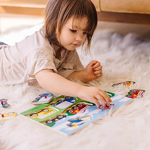 Melissa and Doug Vehicles Wooden Peg Puzzle (8 pcs)