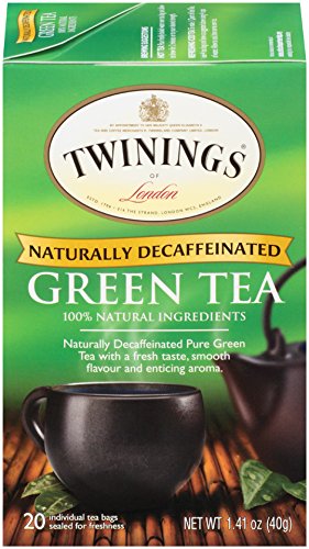 Twinings Decaffeinated Green Tea, Individually Wrapped Bags, 20 Count Pack of 6, Smooth Flavour, Enticing Aroma