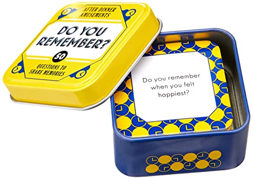 After Dinner Amusements: Do You Remember? 50 Questions to Share Memories (Conversation Game for Family and Friends, Gift for Host or Hostess)