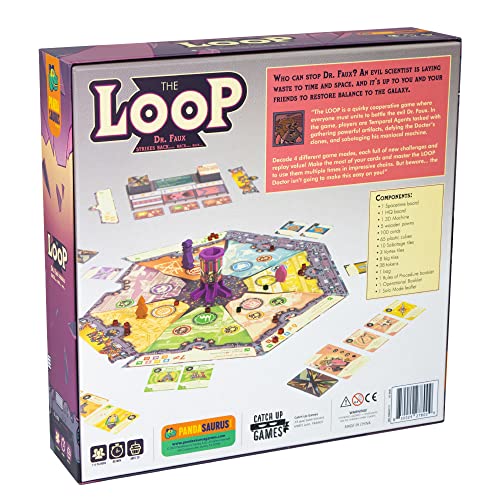 The Loop Card Game | Cooperative Strategy Game | Thrilling Science Fiction Time Travel Game for Adults and Kids | Ages 12+ | 1-4 Players | Average Playtime 60 Minutes | Made by Pandasaurus Games