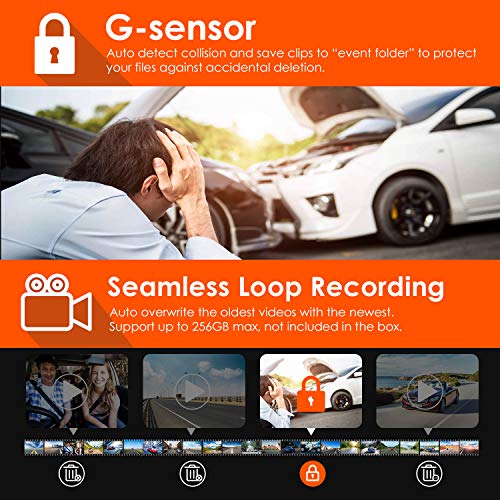 Vantrue N4 3 Channel 4K Dash Cam, 4K+1080P Front and Rear, 1440P+1440P Front and Inside, 1440P+1440P+1080P Three Way Triple Car Camera, IR Night Vision, 24hr Parking Mode, Capacitor, Support 256GB Max