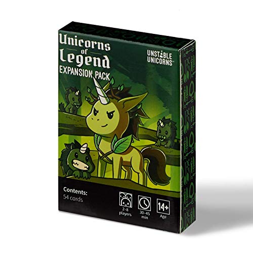 Unstable Unicorns Unicorns of Legend Expansion Pack - Designed to be Added to Your Card Game