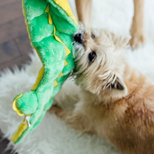 Outward Hound Squeaker Matz Plush Gator Dog Toy, Small