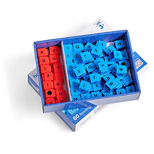 hand2mind Reading Rods Alphabet and CVC Words, Word Building Activities, Letter Blocks, CVC Words for Kindergarten, Spelling Toys, Reading Tools for Kids, Science of Reading Manipulatives