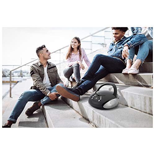 GPX, Inc. Portable Top-Loading CD Boombox with AM/FM Radio and 3.5mm Line In for MP3 Device - Black, Single