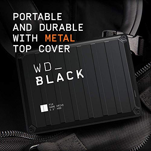 WD_BLACK 5TB P10 Game Drive - Portable External Hard Drive HDD, Compatible with Playstation, Xbox, PC, and Mac - WDBA3A0050BBK-WESN