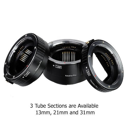 Fotodiox Pro Canon EOS Auto Macro Extension Tube Set Kit for Extreme Close-Up with Autofocus and Auto-Exposure
