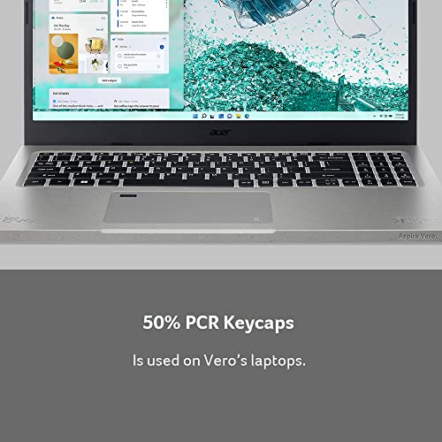 Acer Aspire Vero AV15-52-712Q Intel Evo Green PC | 15.6' FHD IPS 100% sRGB Display | 12th Gen Intel Core i7-1255U | Intel Iris Xe Graphics | 16GB DDR4 | 1TB Gen 4 SSD | Wi-Fi 6E | PCR Materials