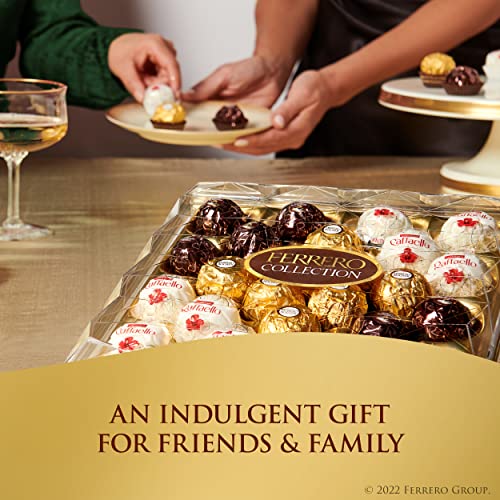 Ferrero Collection Premium Gourmet Assorted Hazelnut Milk Chocolate, Dark Chocolate And Coconut, Mother's Day Gift, 9.1 oz, 24 Count