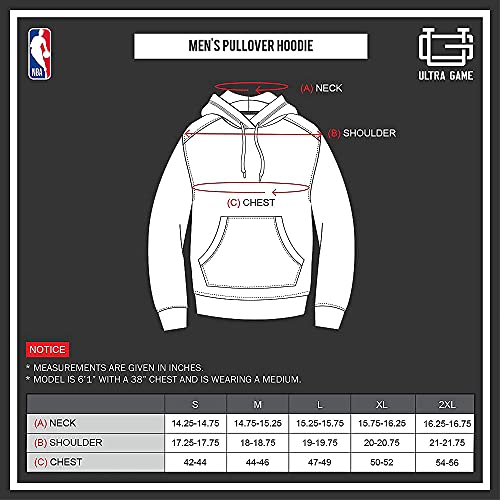 Ultra Game mens Poly Midtown NBA Men s Fleece Hoodie Pullover Sweatshirt, Black, X-Large US