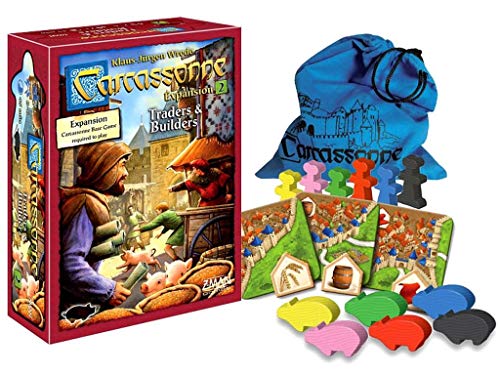 Carcassonne Traders and Builders Board Game EXPANSION 2 | Family Board Game | Board Game for Adults and Family | Strategy Board Game | Medieval Adventure Board Game | 2-6 Players | Made by Z-Man Games
