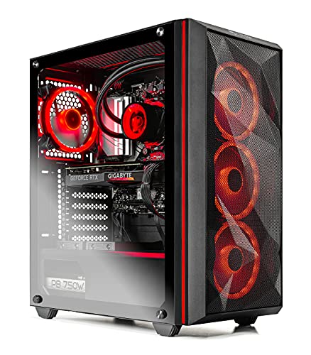 Skytech Chronos Gaming PC Desktop - AMD Ryzen 7 3700X 3.6GHz, RTX 3080 10GB GDDR6X, 16GB DDR4 3200, 1TB SSD, 750W Gold PSU, 240MM AIO, AC WiFi, Windows 10 Home 64-bit, Black