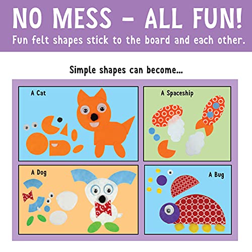 Creativity for Kids My First Fun Felt Shapes - Travel Friendly Felt Board for Toddlers, Crafts and Pretend Play - 100+ Pieces