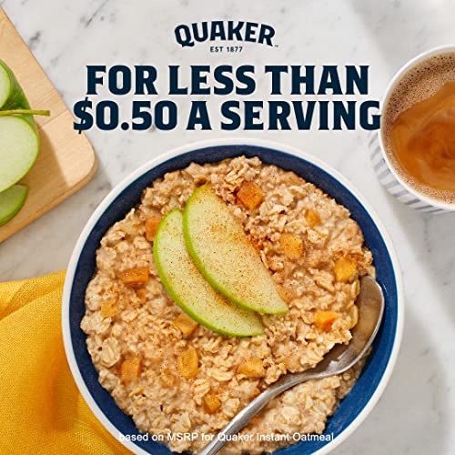 Quaker Instant Oatmeal, 4 Flavor Variety Pack, Individual Packets, 48 Count