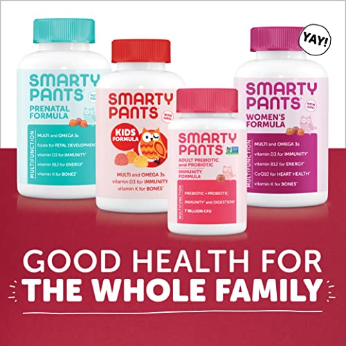 SmartyPants Adult Probiotic Immunity Gummies: Prebiotics and Probiotics for Immune Support and Digestive Comfort, Strawberry Crème, Vegan Gummy Vitamins, 60 Count, 30 Day Supply, No Refrigeration Required