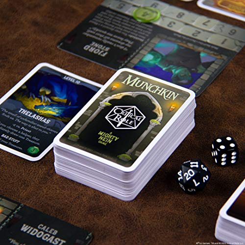 USAOPOLY Munchkin: Critical Role Card Game | Munchkin Game Featuring Critical Role Mighty Nein Campaign | Officially Licensed Critical Role Card Game | Familiar Members, Characters and Guests