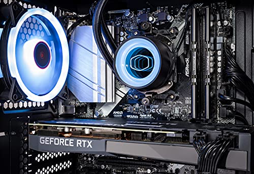 Skytech Chronos Gaming PC Desktop - AMD Ryzen 7 3700X 3.6GHz, RTX 3080 10GB GDDR6X, 16GB DDR4 3200, 1TB SSD, 750W Gold PSU, 240MM AIO, AC WiFi, Windows 10 Home 64-bit, Black