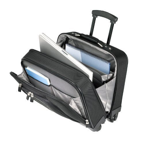 Samsonite Mobile Office Spinner Wheeled Briefcase, telescoping handle, Black, One Size
