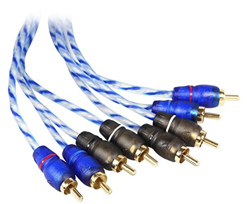 Rockville RTR254 25 Foot 4 Channel Twisted Pair RCA Cable Split Pin, 100% Copper
