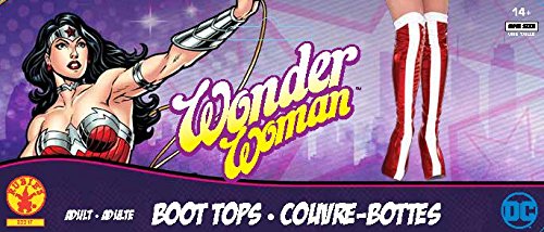 Rubie's womens Dc Superheroes and Super Villains Boot-tops Costume Accessory, Wonder Woman, One Size US